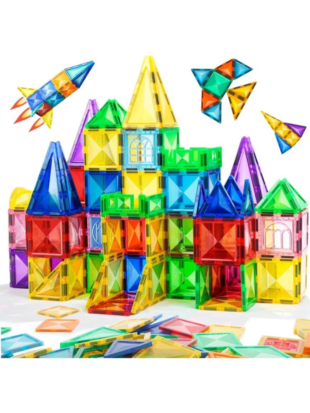 64PCS Magnetic Building Tiles for Kids 3+ | Creative STEM Toys & Educational Fun